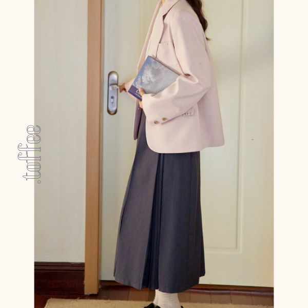 2タイププリーツミモレ丈スカート Z00564