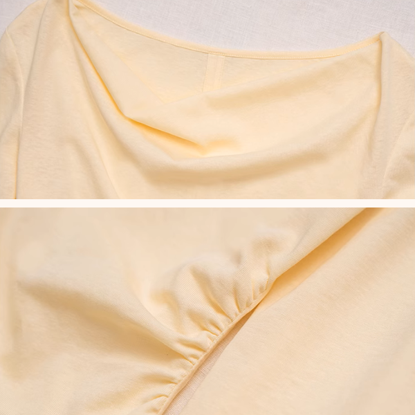 【3color】バックリボン&ツイストデザインシアーシャツ《Z00868》