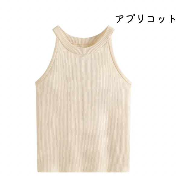 【5color】 ホルターネックニットトップ Z00206
