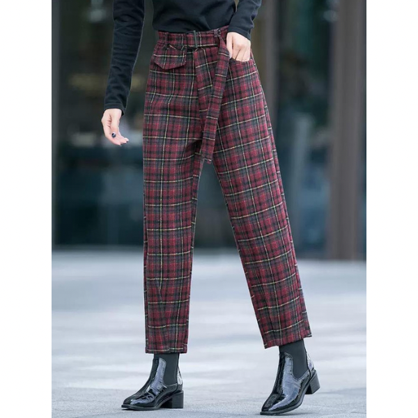 【2color】マルチチェックパンツ AU-456