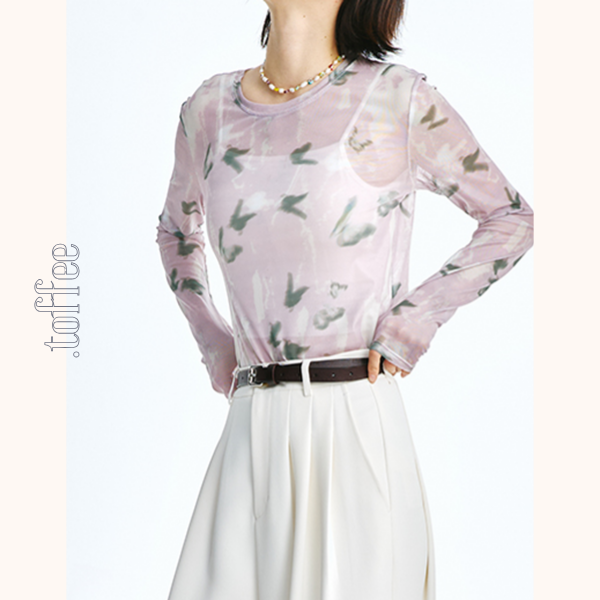 【3pattern】シースループリントロングTシャツ Z00414