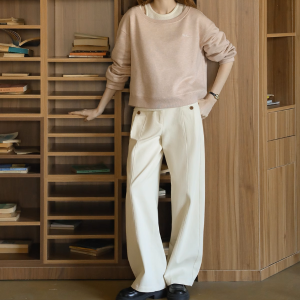 【3color】ハイウエストワイドシミターパンツ Z00890