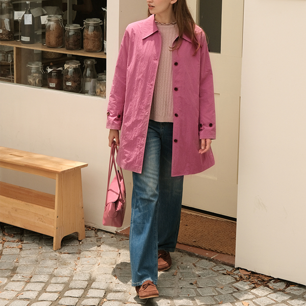 【2color】クラシカルミドル丈Aラインコート 《Z00749》