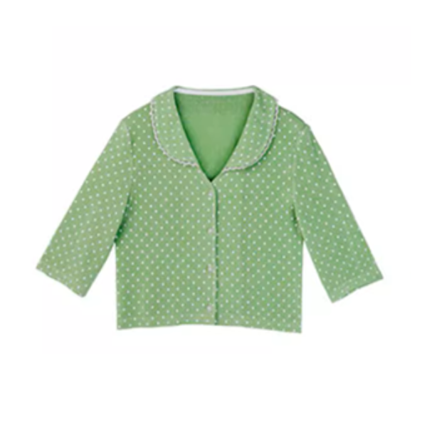 【2color】レトロ可愛いドット柄クロップドニット《Z01050》