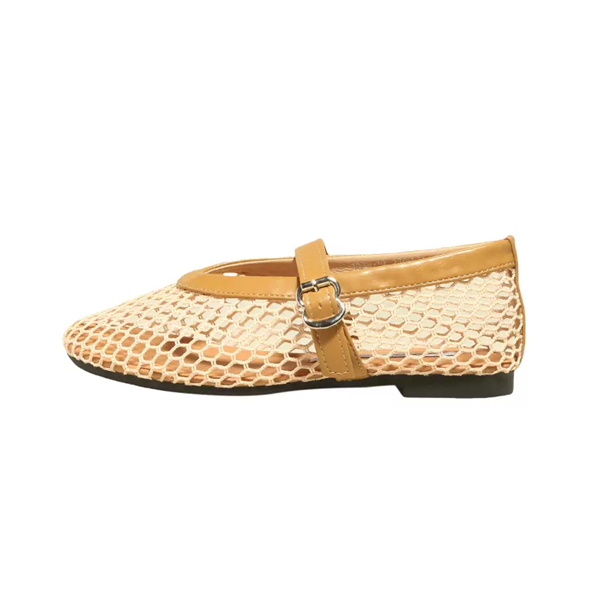 メッシュレースフラットシューズ Z00369