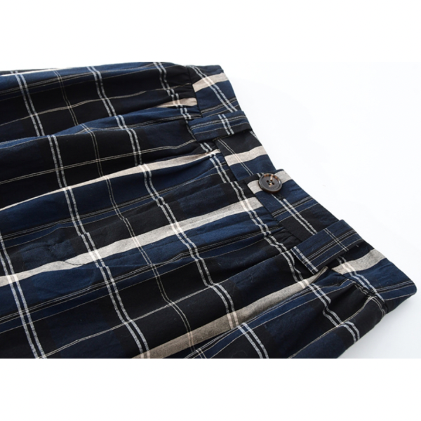 Aラインチェックスカート X-365