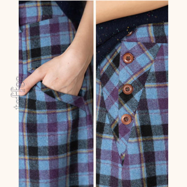 カラフルチェック柄ストレートスカート 《Z00648》