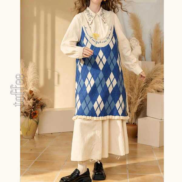 フラワー刺繡入りルーズシャツ 《Z00673》