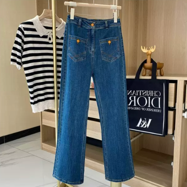 フロントボタンポケットデニム  AU-303