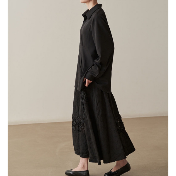 立体フラワーレーススカート X-087