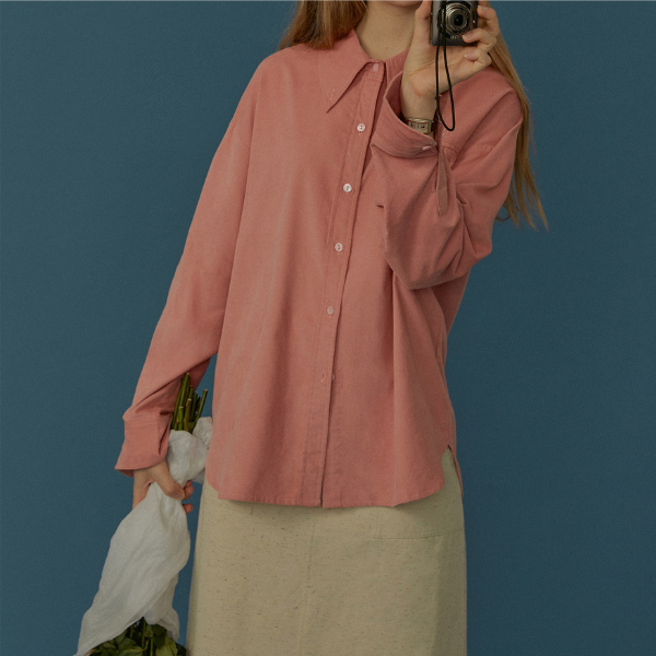 バックデザインローズピンクシャツ Z00067