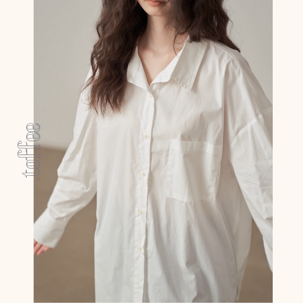 【2color】バックリボンオーバーサイズシャツ《Z00999》