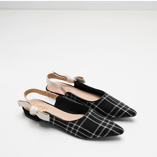 モノトーンバックストラップシューズ X-022