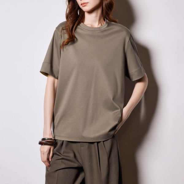 【3color】ボックスシルエットクルーネックTシャツ《Z00925》