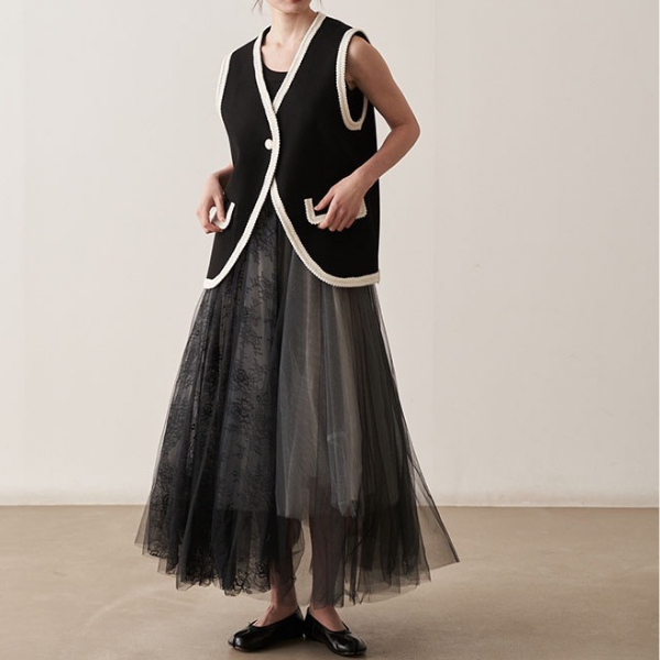 チュールレーススカート X-088