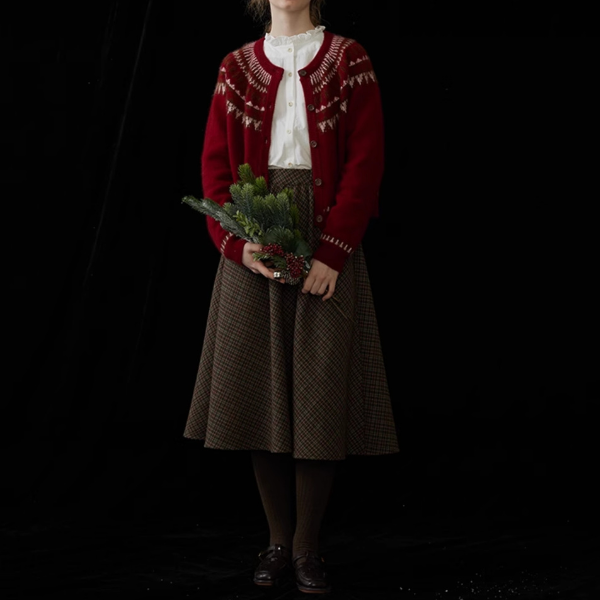 チェックサスペンダースカート Z00151