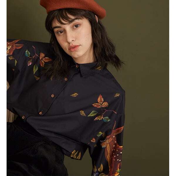 ナイトフォレストシャツブラウス C0074