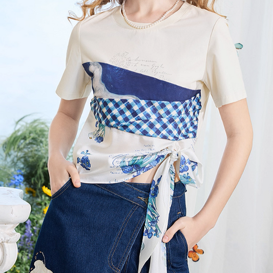 ゴッホと歩くアートTシャツ《Z01059》