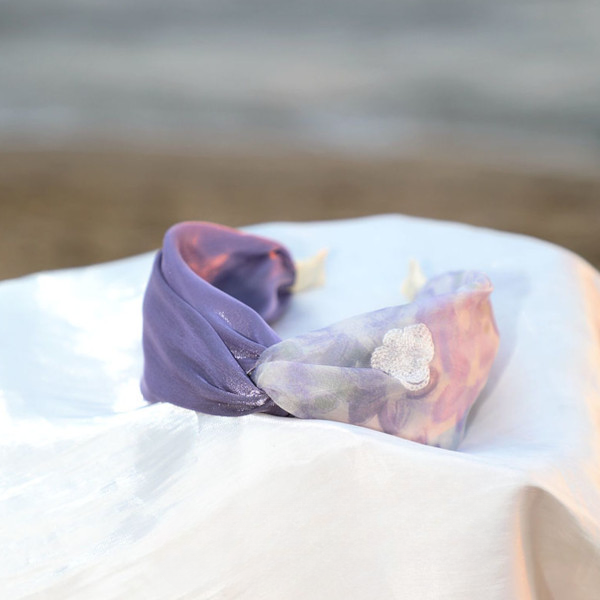 【5color】オーロラ&花柄カチューシャ Z00323