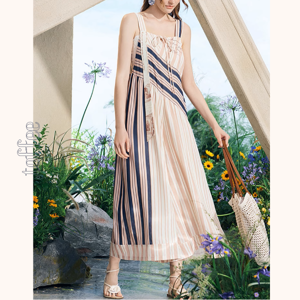 ストライプ切替オールインワン《Z01055》