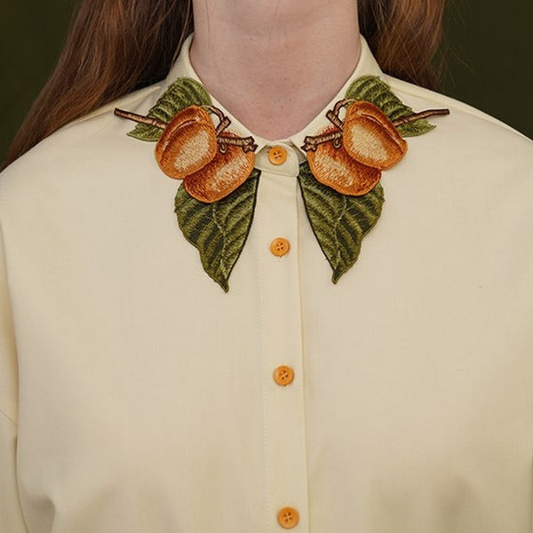 桃が成ったブリテッシュデザインシャツ sp0068