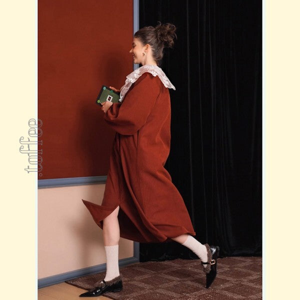 クラシックに新たな息吹:ガーリーなシャツワンピース 《C0199》