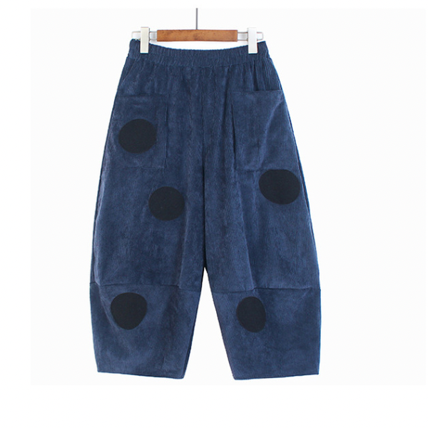 【3color】ドットコーデュロイハーレムパンツ X-352