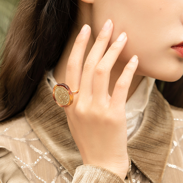 コインモチーフワイドリング 《Z00800》