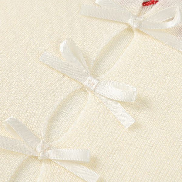 【4color】リボン半袖ニットトップ Z00285