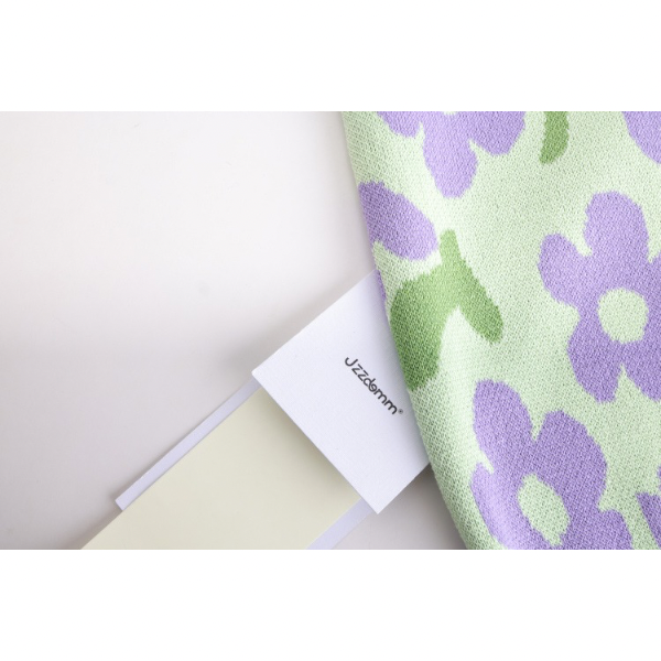 ドット柄×花柄半袖ポロシャツ Z00205