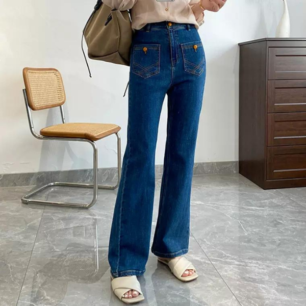 フロントボタンポケットデニム  AU-303