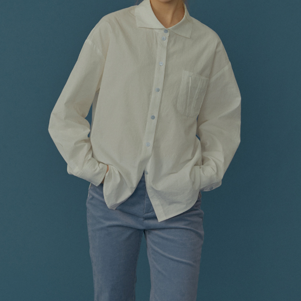 【2color】 コットン100%コントラストボタンシャツ Z00070