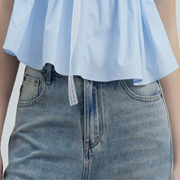 プリーツヘムデニムフレアパンツ Z00446