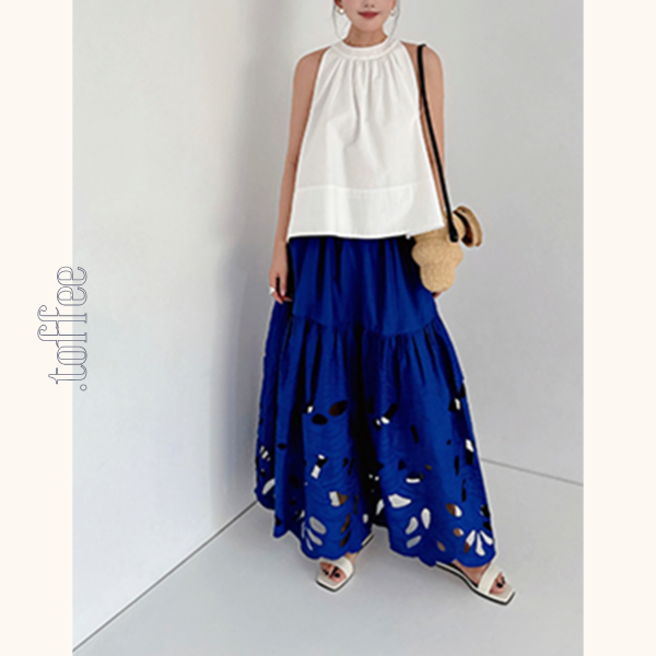 カットアウトロングスカート Z00421