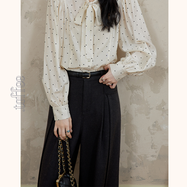 ハイウエストクロップド丈ワイドパンツ  《Z00763》