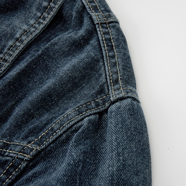 ノーカラーデニムジャケット X-228