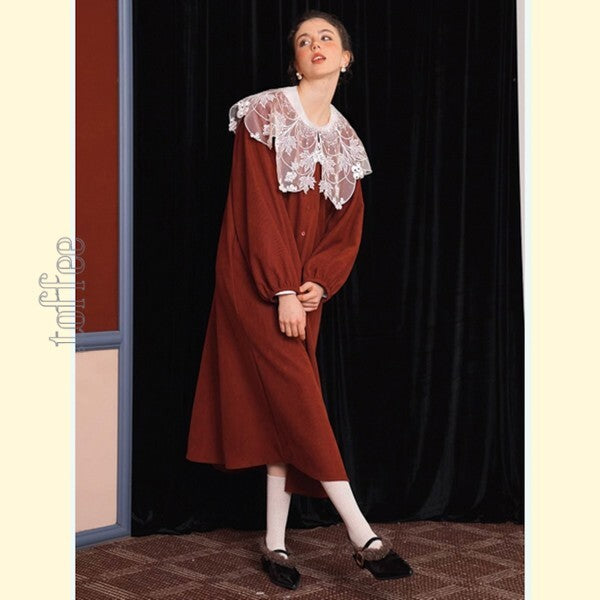 クラシックに新たな息吹:ガーリーなシャツワンピース 《C0199》