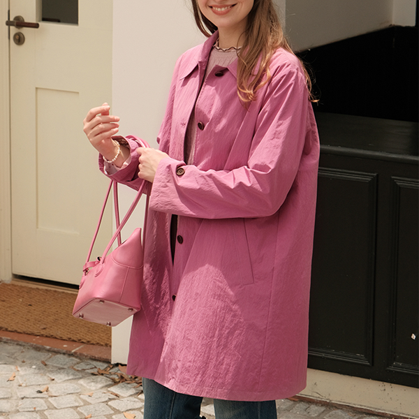 【2color】クラシカルミドル丈Aラインコート 《Z00749》