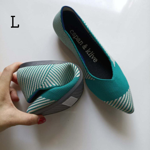 【18pattern】カラーパターンニットパンプス X-109