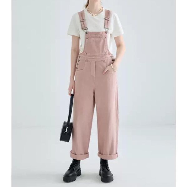 コットンカジュアルオーバーオール w-113
