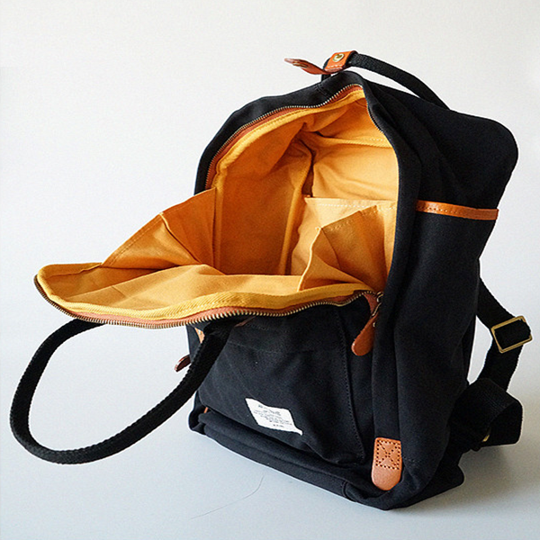 【2color】バイカラーレザーキャンバスバック Z00389