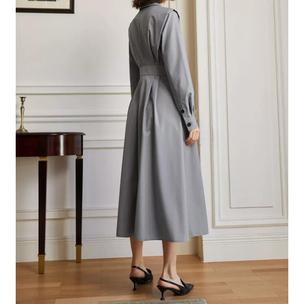 ウエストマークシャツワンピース w-144