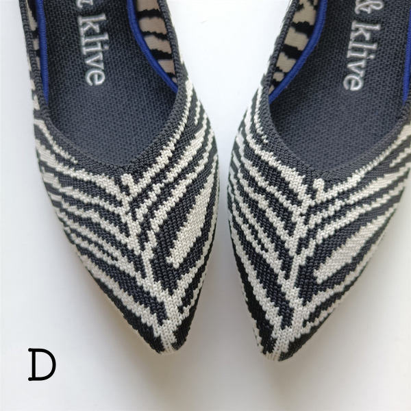 【18pattern】カラーパターンニットパンプス X-109