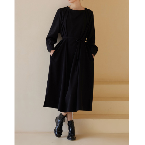 ブラックルーズロングワンピース Z00113