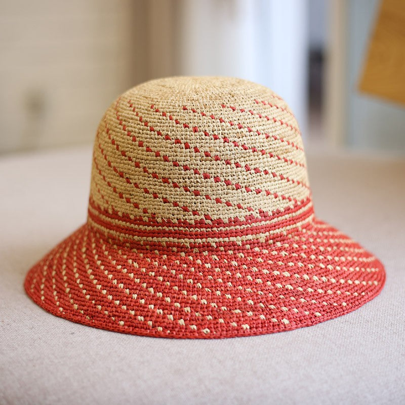 【4color】天然ラフィアの麦わら帽子