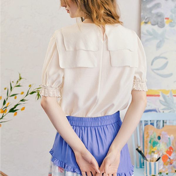 ノスタルジック花刺繍ブラウス《Z01057》