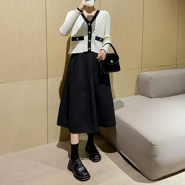 ミドルヒールレースアップシューズ w-055