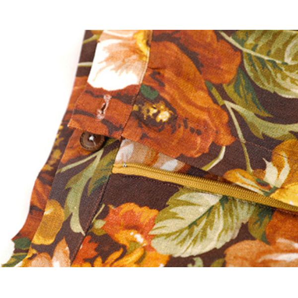 油絵風フローラルAラインスカート Z00008