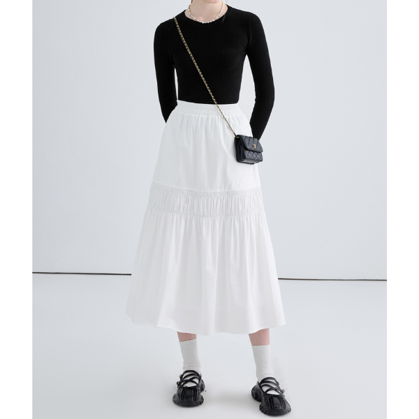 ハイウエストAラインロングスカート Z00032