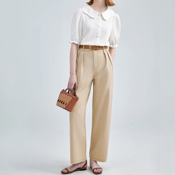 ハイウエストストレートパンツ X-184